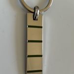 Kate Spade  Silver Tone Metal/Green Enamel Key Fob Photo 1