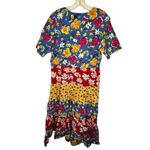 Vintage Willow‎ Ridge Floral Cotton Dress Yellow Size M Photo 3