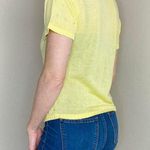 Vintage 70’s Yellow Crochet Preppy Short Sleeve Light Sweater Photo 1