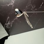 Trifari Signed Heart With Dangle Charms Silver Tone Lapel Stick Pin Photo 9