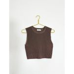 Aritzia Babaton Sculpt Knit Muscle Tank Size Small Brown Cropped Quiet Luxury Photo 4