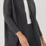 Pact  Airplane Wrap Cardigan Size XL/XXL Organic Cotton Charcoal Grey Longline Photo 0