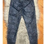 Active USA Zyia Active High Rise Leopard Scrunch Navy Blue Black 7/8 Leggings Size 16-18 Photo 3