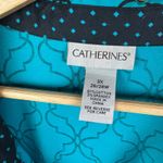 Catherines  Womens Geometric Print Button Down Shirt Size 3X Office‎ Casual Comfy Photo 4
