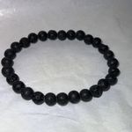 Lava Stone Aromatherapy Bracelet Black Photo 0