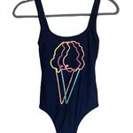 Aerie NWOT One-Piece Swimsuit Neon Ice-cream Cone print XXS Photo 3