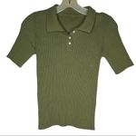 Ribbed Green Sweater‎ Top Green Size XS Photo 0