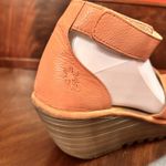 Fly London  Yake Perforated Leather Wedge Sandals Rose Pink EU 43 US 12 Photo 6