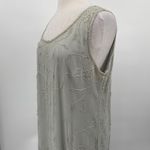 Vintage Scala Beaded Gown Matching Set Semi Sheer Duster Silver Plus Womens 1X Photo 10