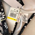 Salt & Cove Juniors Bikini Top Underwire Cinch Tie Front Floral Black White M Size undefined Photo 4