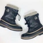 Sorel Waterproof Winter Black/Tan Lace-up Rubber Faux Fur Boots Photo 0