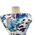 Reiss Juna Dress Floral Watercolor Printed White Purple Blue Size US 4 Photo 9
