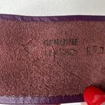 80’s Vintage Small S Sash Leather Wrap Belt Purple Gold Tone Detail Classic 6574 Photo 5