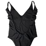 Aerie  Small Black One Piece Swimsuit Ruffle V Neck Monokini Cute Photo 4