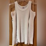 Free People  Sunrise Cold Shoulder Cream Waffle Knit Cozy Sweater Top Size XS‎ Photo 5