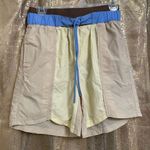 Free People Movement Sun Daze Colorblock Beige Blue Board Shorts XS NWOT Photo 0