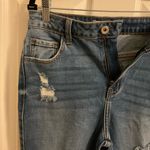 Encore jeans ENCORE JEAN HIGH RISE DESTRUCTED ROLL CUFF STRAIGHT SIZE 7 Photo 4