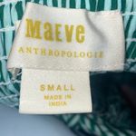 Maeve Green Stripe Floral Embroidery  by Anthropologie Long Sleeve Top Size Small Photo 7