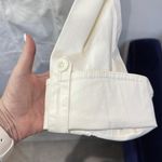 Chico's Salt Wash Brayon 3/4 Sleeve Jacket Optic White Size 3 Button Front Photo 4