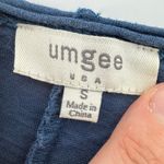 Umgee Frayed Hem Scoop Neck Tunic Short Sleeve Top Blue Women S Oversized Casual Photo 2