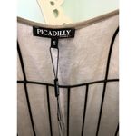 Picadilly Canada Dress Midi Tank Sand Tan White Layered Size Small Photo 3