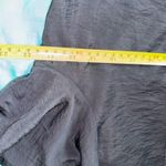 Ellen Tracy  Black split Neck tiered sheer flared ruffled dress Photo 11