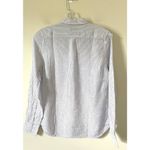 UNTUCKit Linen Striped Long Sleeve Blouse Shirt White Blue Size 6 NEW Photo 1