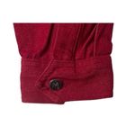 Bob Mackie Womens  Wearable Art Red Denim Western Embroidered Big Shirt Jacket L Photo 6