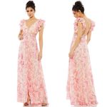 Mac Duggal Ieena for  9161 Ruffle Sleeve Cutout Waist Dress size 8 NWT Photo 1