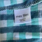 mes filles Wallis Mini Dress in Blue Green Gingham Check Size 1 Small/ Medium Photo 6