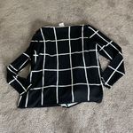 Foxcroft  April Windowpane Waterfall Open Front Cardigan SIZE XL Photo 2