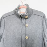 Aerie  Womens Jacket Size XL‎ Gray Sherpa Lined Button Front Fleece Cozy Winter Photo 2