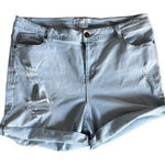 Meri Skye (Dia) Lightwash distressed denim shorts 18W Blue Photo 0
