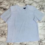 Karen Scott  | Short Sleeve Blouse Shoulder Pads Vintage | Blue | Womens | L Photo 0