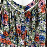 Wild Fable Floral Mini Tank Dress Crochet Button Front Ruffle Boho Multicolor XS Photo 1