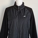 New Balance womens Size XL Quilted Fleece Running Jacket Black Zip Side Pockets Photo 3