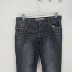 1st Kiss Juniors Y2k Dark Wash Mid Rise Skinny Ankle Jeans Size 9 Photo 1