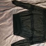 Valentino Garavani Valentino Vintage Black Ruffled Long Sleeve Blouse Photo 1