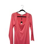 Gianni Bini  NWT Pink Icon Knit Scoop Neck Long Sleeve Mini Dress Size Large Photo 4