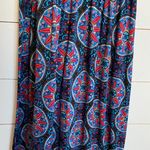 French Grey Nichelle Knit Medallion Print Halter Maxi Blue/Red dress Photo 12