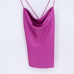 Pretty Garbage Purple Satin Side Slit Cowl Neck Cami Top Size L Size L Photo 2