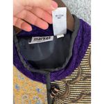 Chico's Market by Jacket M Purple Gold Brocade Velvet Patchwork Boho Artsy Photo 3