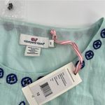 Vineyard Vines NWT  Dobby linen embroidered dress sz 12 aquamarine blue Photo 2
