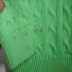 Ralph Lauren Vintage  Women's Green Cable Knit Cotton Cardigan Sweater Size M Photo 9
