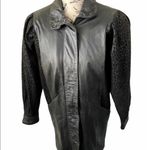 wilson's leather Y2k VTG  mid length leather jacket biker moto grunge vampy goth S Photo 1