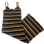 Wild Fable  Ribbed Button Striped Tank Midi Dress Photo 1