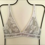 Victoria's Secret  Sheer Mesh unlined wire free gray floral bra bralette AB A B S Photo 38