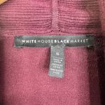 White House | Black Market WHBM Burgundy Open Front Waterfall Cardigan Sweater Womens Small Photo 4