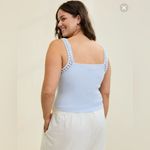 Aerie Crochet Sweater Tank Top Eyelet Blue Women’s Size Small NWT Photo 1