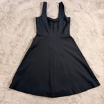 J. Crew Black Fit and Flare Dress Sleeveless Scoop Neck XS Minimalist‎ Y2K Girl Photo 3